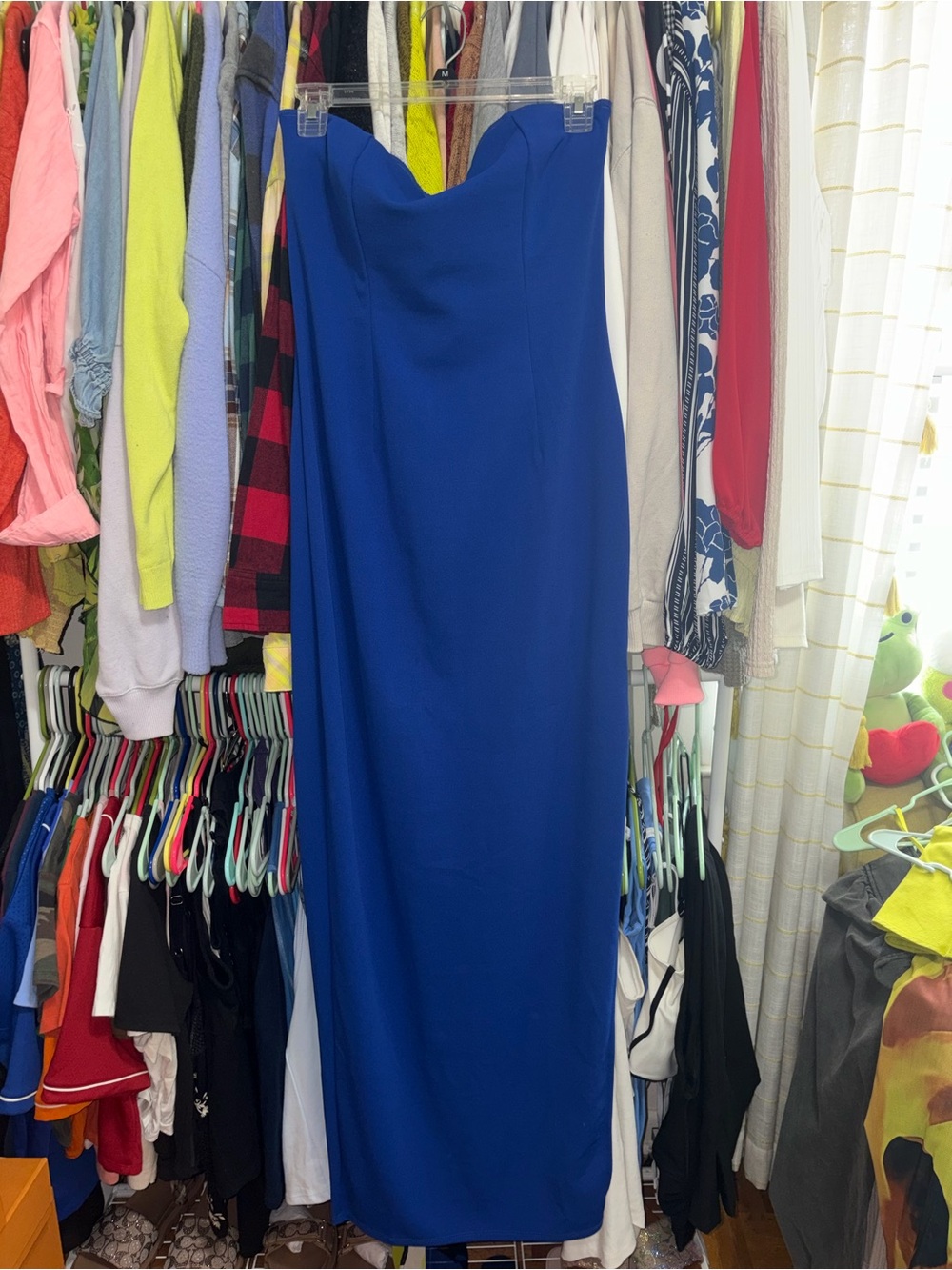 Forever 21 Royal Blue Strapless Maxi Dress